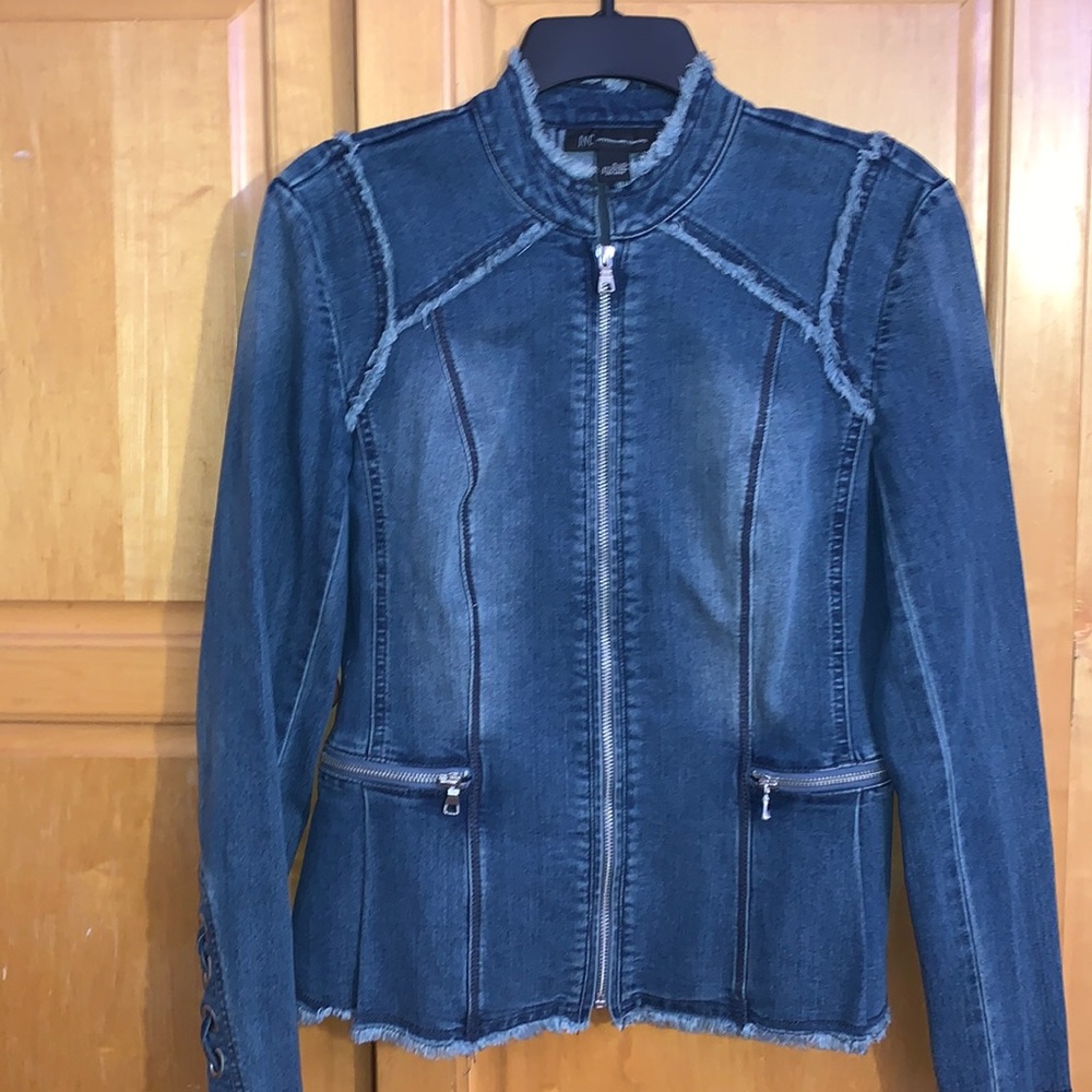 INC International Concepts Dark Blue Jean Jacket love island Cierra